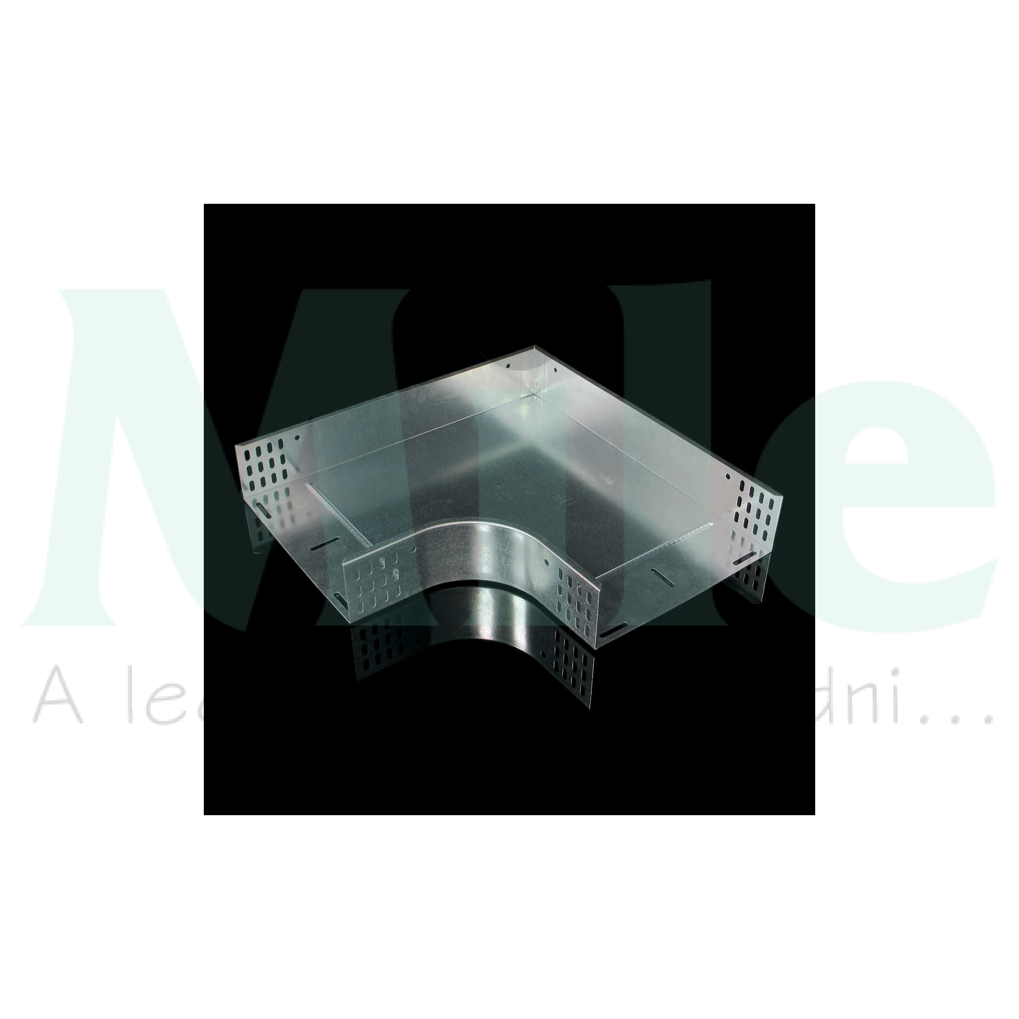 Kábeltálca 90° idom 75mm x 35mm-mag. 90° szalaghorganyzott acél O KOPOS